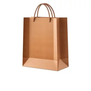 Custom kraft paper shopping bag folded paper bag inspiration by qualitycustomboxes.com