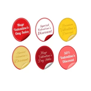Custom oval sheet sticker multiple color sheet with valentine offer inspiration by qualitycustomboxes.com