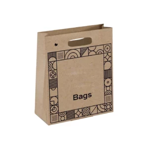 Custom Die Cut Handle Paper Bag 1-Color by qualitycustomboxes.com