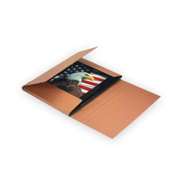 Custom Easy Fold Mailer Brown Kraft Material Picture Frame Packaging Inspiration by qualitycustomboxes.com