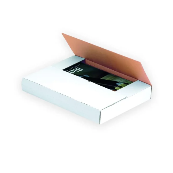 Custom Easy Fold Mailer White Kraft Material Book Packaging Inspiration by qualitycustomboxes.com