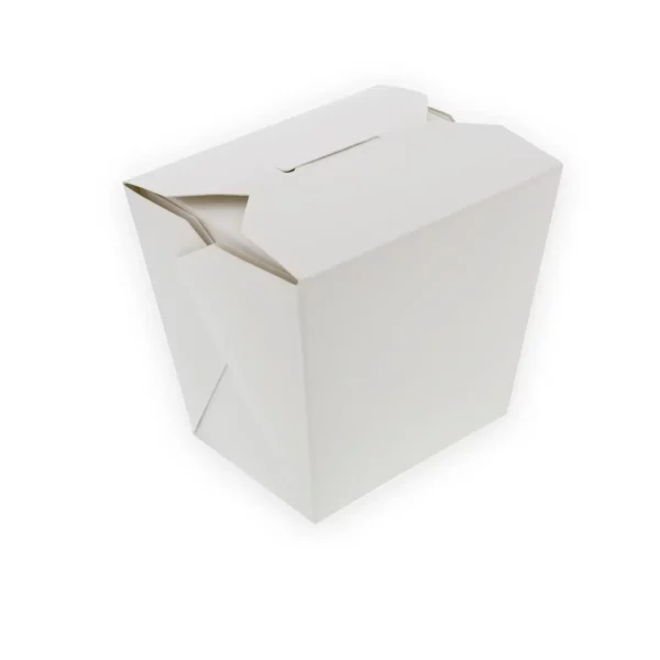 Custom Food Takeout Box Folding Cartons Closed Plain White Inspiration by qualitycustomboxes.com