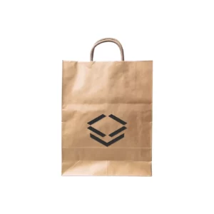 Custom Kraft Paper Shopping Bag by qualitycustomboxes.com