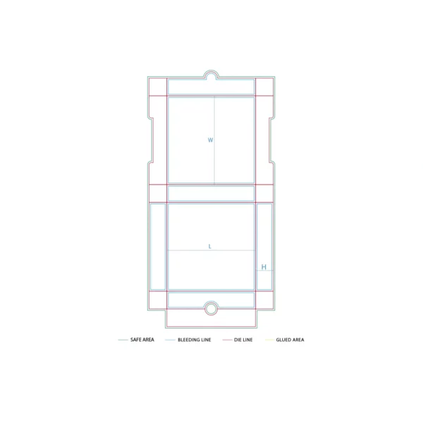 Custom Pizza Box Corrugated Dieline View by qualitycustomboxes.com