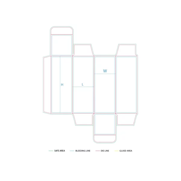 Custom Product Box Dieline View by qualitycustomboxes.com