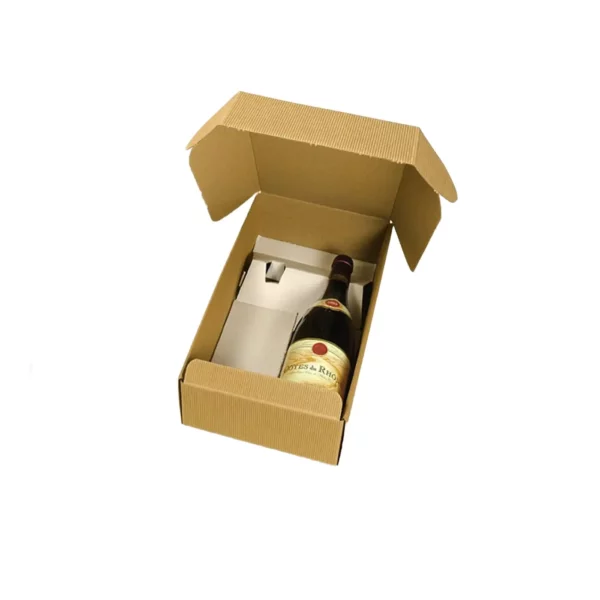 Custom Wine Display Gift Box With Dust Flap Insert Top View by qualitycustomboxes.com