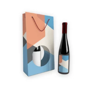 Custom Wine Gift Bag With Bottle Inspiration by qualitycustomboxes.com