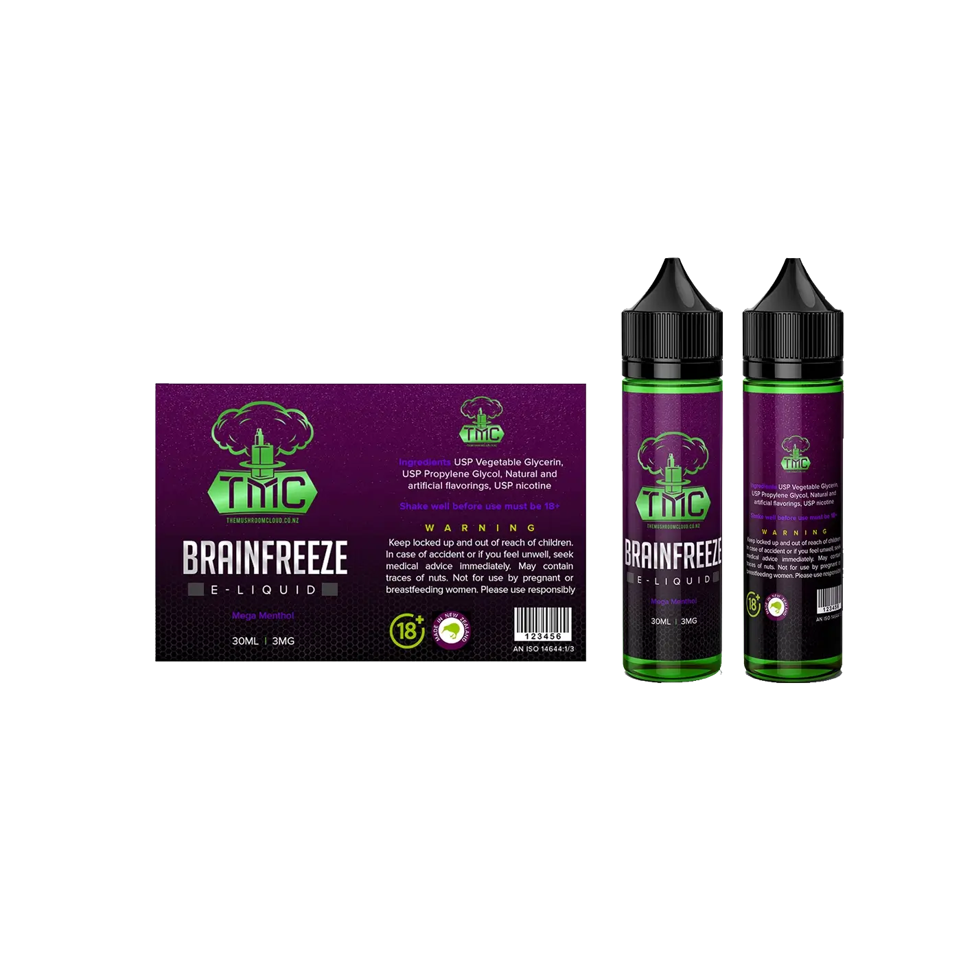 Custom Vape Label Purple Background Custom Printed Graphics by qualitycustomboxes.com